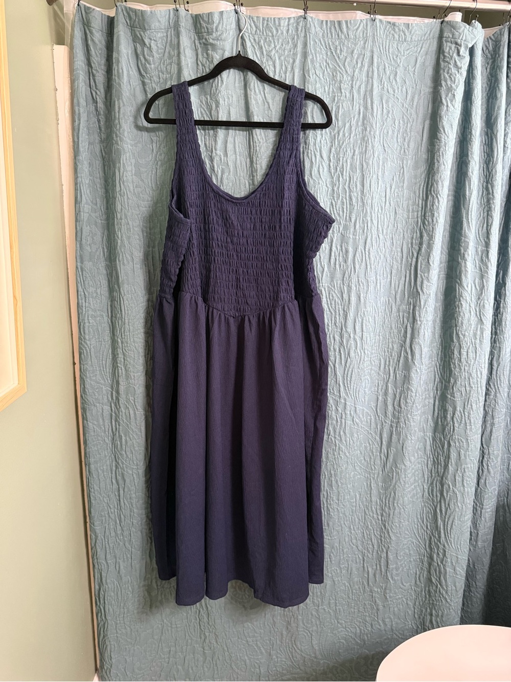 Old Navy Navy Smocked Tank Midi Dress